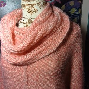 Wooden Ships Soft Peach Cowl Neck Sweater M/L